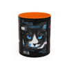 Halloween Cat Coffee Mug — Two-Tone Accent 11/15oz - Fall Halloween 2026