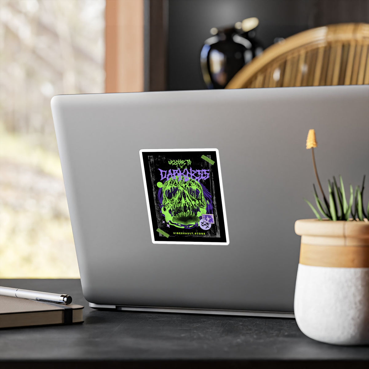 Welcome to Darkness Skull Kiss-Cut Vinyl Decal- Street Vibes — Halloween 2026