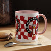 Coffee Mug — Red Rocket Corp Retro Rocket Logo Accent Mug (11/15oz)