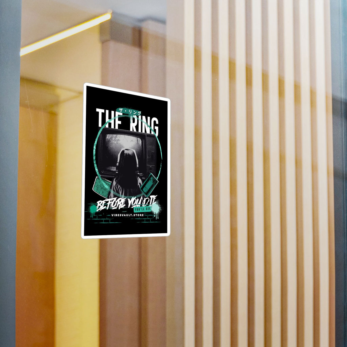 Kiss-Cut Vinyl Decal — "The Ring: Before You Die" Horror Movie Sticker— Halloween 2026