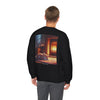 Crewneck Sweatshirt — Cozy Cat by the Fireplace Graphic