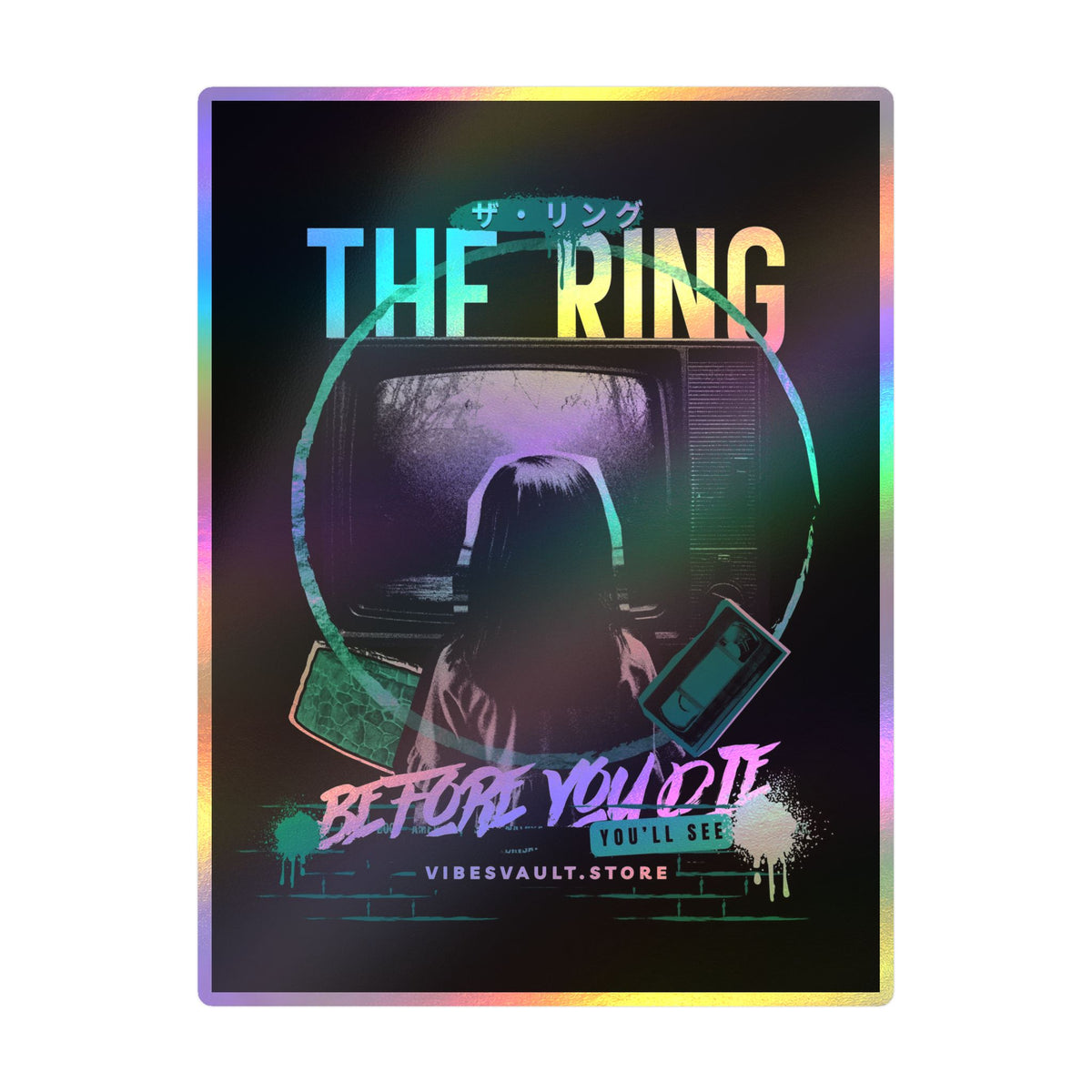 Kiss-Cut Vinyl Decal — "The Ring: Before You Die" Horror Movie Sticker— Halloween 2026
