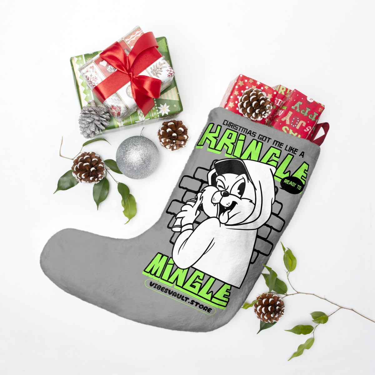 HOLIDAY Kringle Ready to Mingle Christmas Stockings