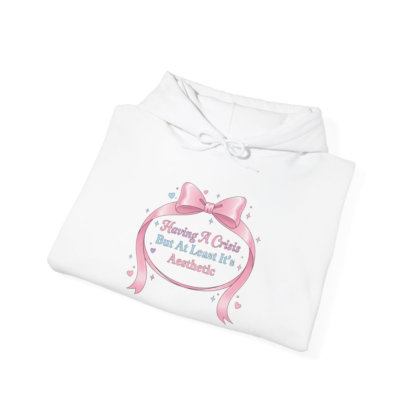 Sweetly Sarcastic Ribbon Crest Hoodie | coquette, pastel humor