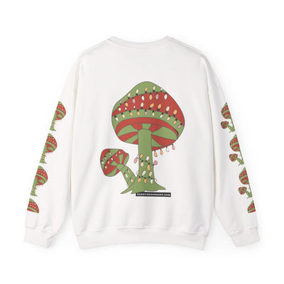 Mushroom Tree Crewneck Sweatshirt — Festive Toadstool Holiday Graphic