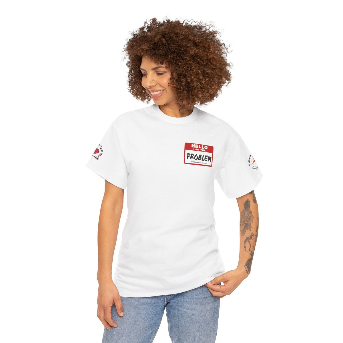 Sophie Hunter Graphic Tee — "Hello Problem" Personalized Back-Print T-Shirt