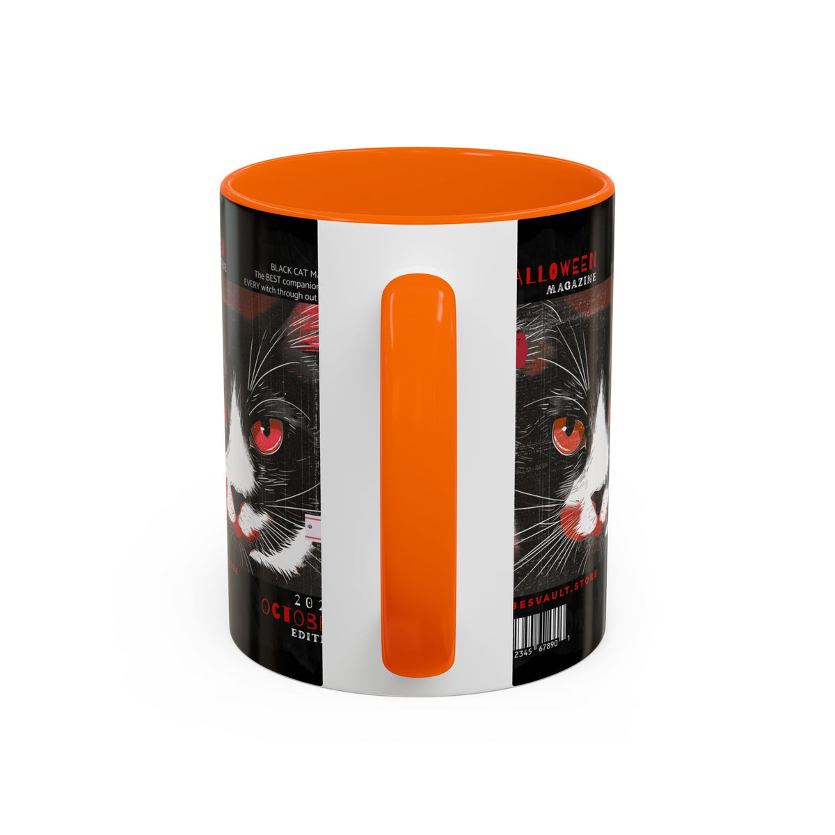 Halloween Cat Coffee Mug — Two-Tone Accent 11/15oz - Fall Halloween 2026
