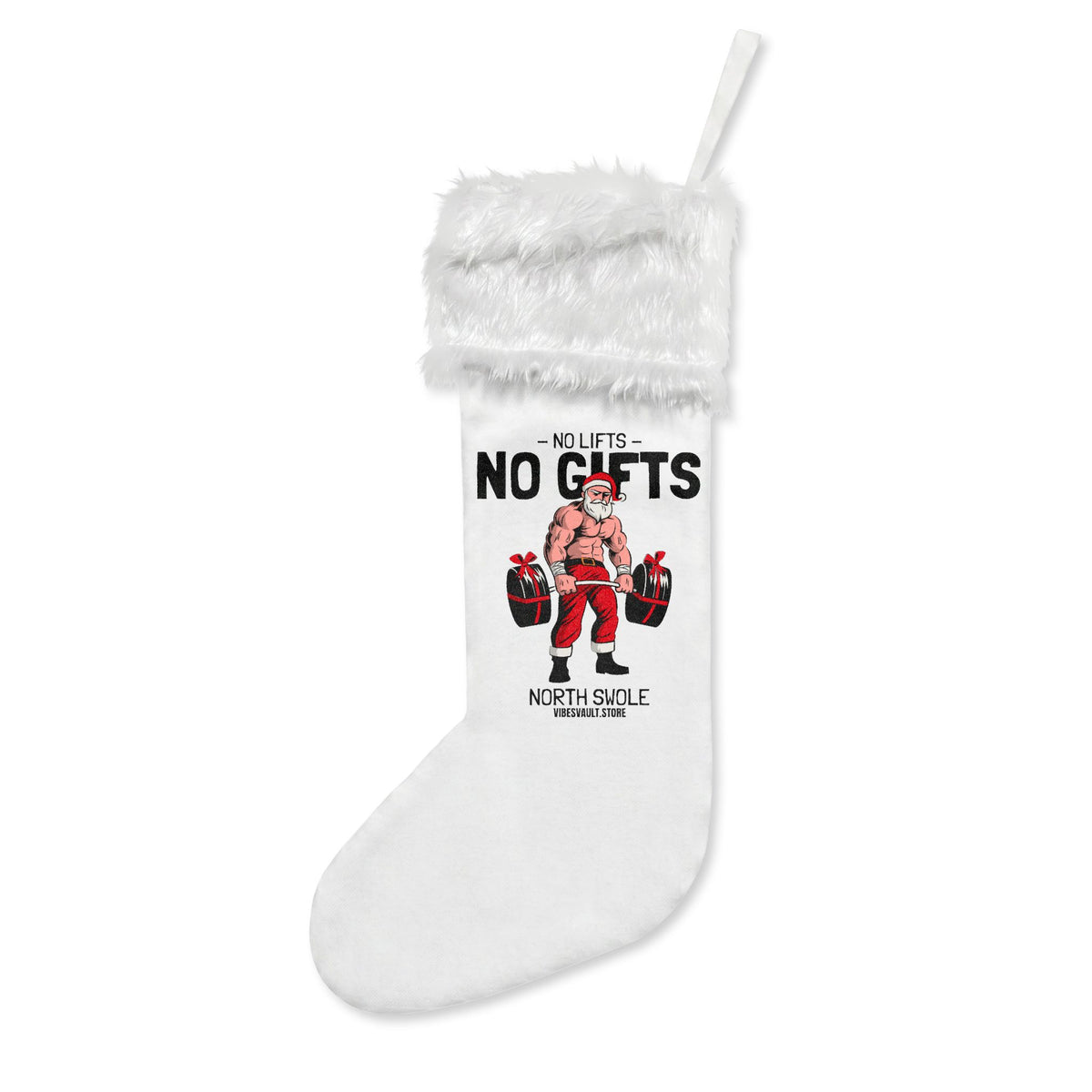 HOLIDAY Santa Lifting Gifts Christmas Stockings (Flannel)
