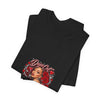 Red Roses Chrome Portrait Bella+Canvas Jersey Tee