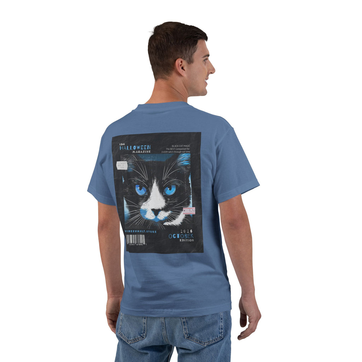 Haloween Magazine Cat Edition - T-shirt Top - Retro Fall Witch Wizard Magic -Graphic Tee - Fall Halloween 2026