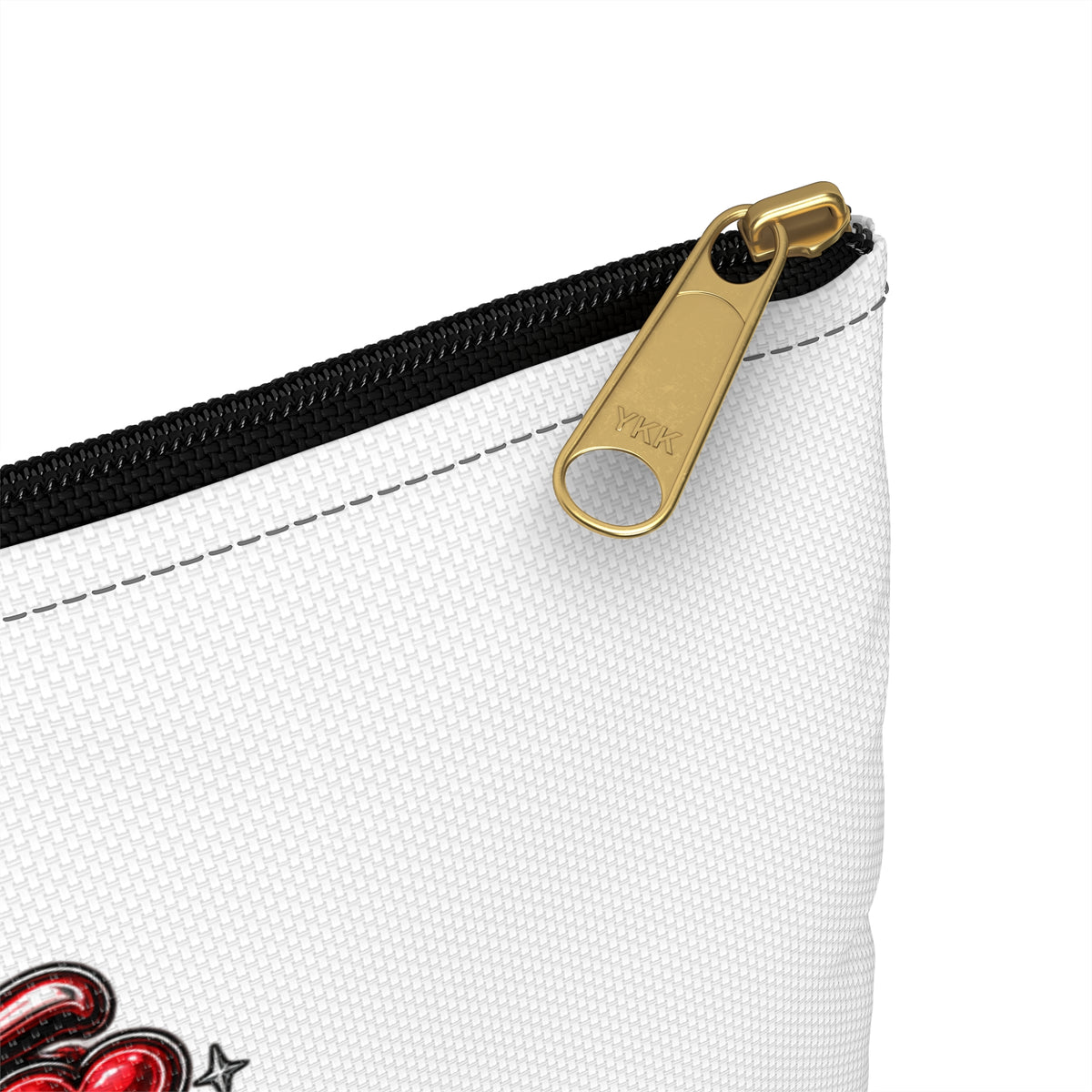 Red Roses Chrome Portrait Accessory Pouch
