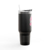 Pink Heart Chrome Eye Insulated Travel Mug 40oz