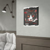 Red Halloween Cat Poster - "Black Cat Magic" October Magazine Cover