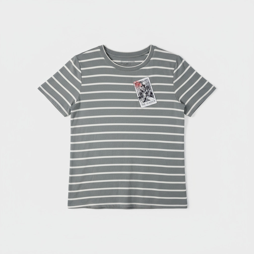 Green Striped Halloween Movie Michael Myers T-Shirt