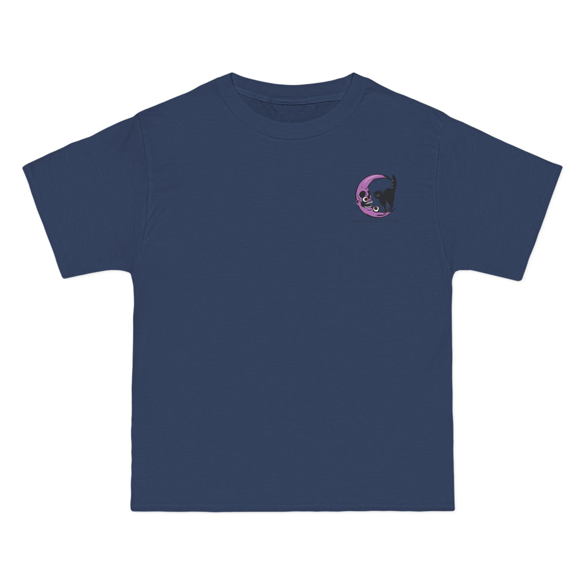 October Crescent Moon and Black Cat - T-shirt Top - Graphic Tee - Fall 2026