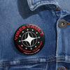 Vibes Vault Logo Sweatshirt Pin Button with Globe Stars