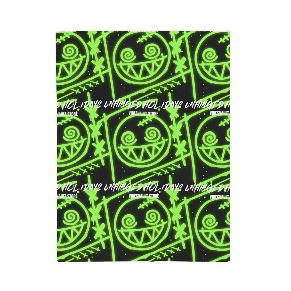 Neon Grin Velveteen Plush Blanket