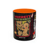 3 Book Covers Retro Vampire, Death and Black Cats Mug — Two-Tone Accent 11/15oz - Fall Halloween 2026