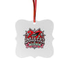 Red Heart Chrome Eye Aluminum Ornaments