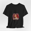 Red Roses Chrome Portrait Bella+Canvas Jersey Tee