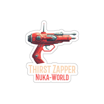 Thirst Zapper Fallout Nuka-World Die-Cut Sticker — Retro Raygun Vinyl Sticker for Laptops & Gaming Gear