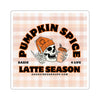 Skeleton Pumpkin Spice Latte Stickers Orange