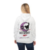 October Skull & Cat Hoodie — Halloween Moon Graphic Athletic Hoodie