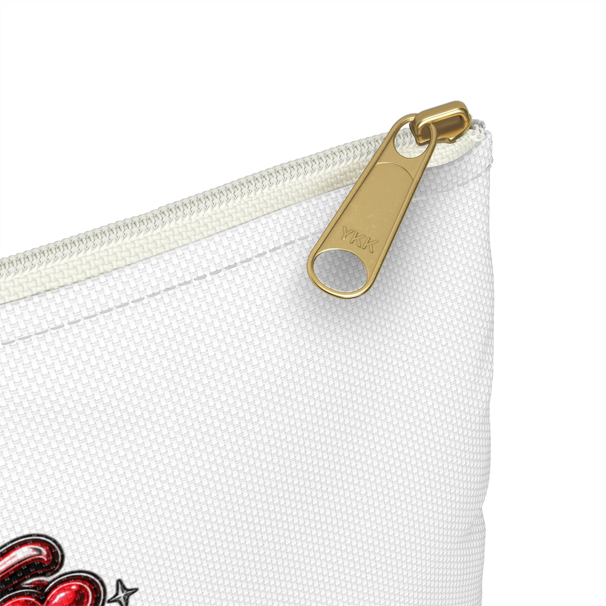 Red Roses Chrome Portrait Accessory Pouch