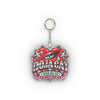 Red Heart Chrome Eye Custom Shape Mini Plush Keychain