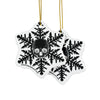 Black Goth Skull Snowflake Christmas Ornament 1pc, 3pcs, 5pcs, or 10pcs