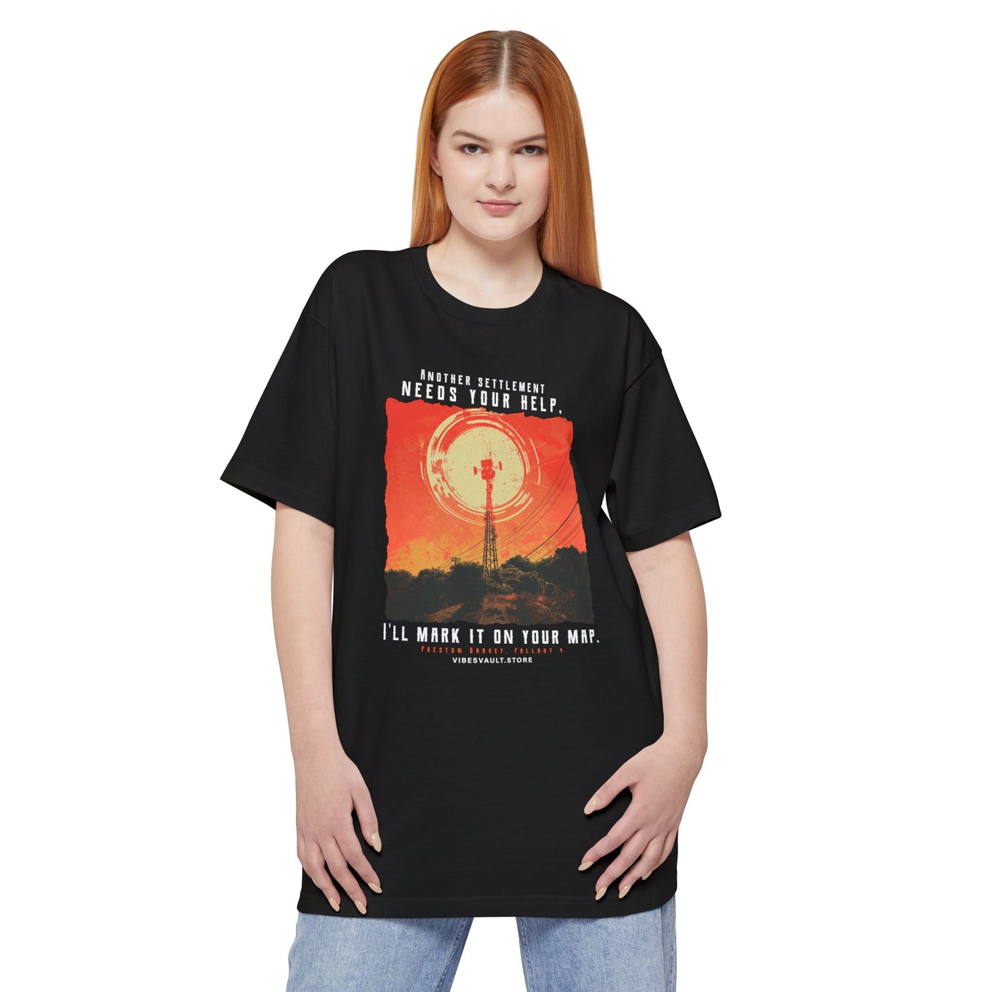 Radio Tower Sunset T‑Shirt — Fallout 4 Preston Settlment