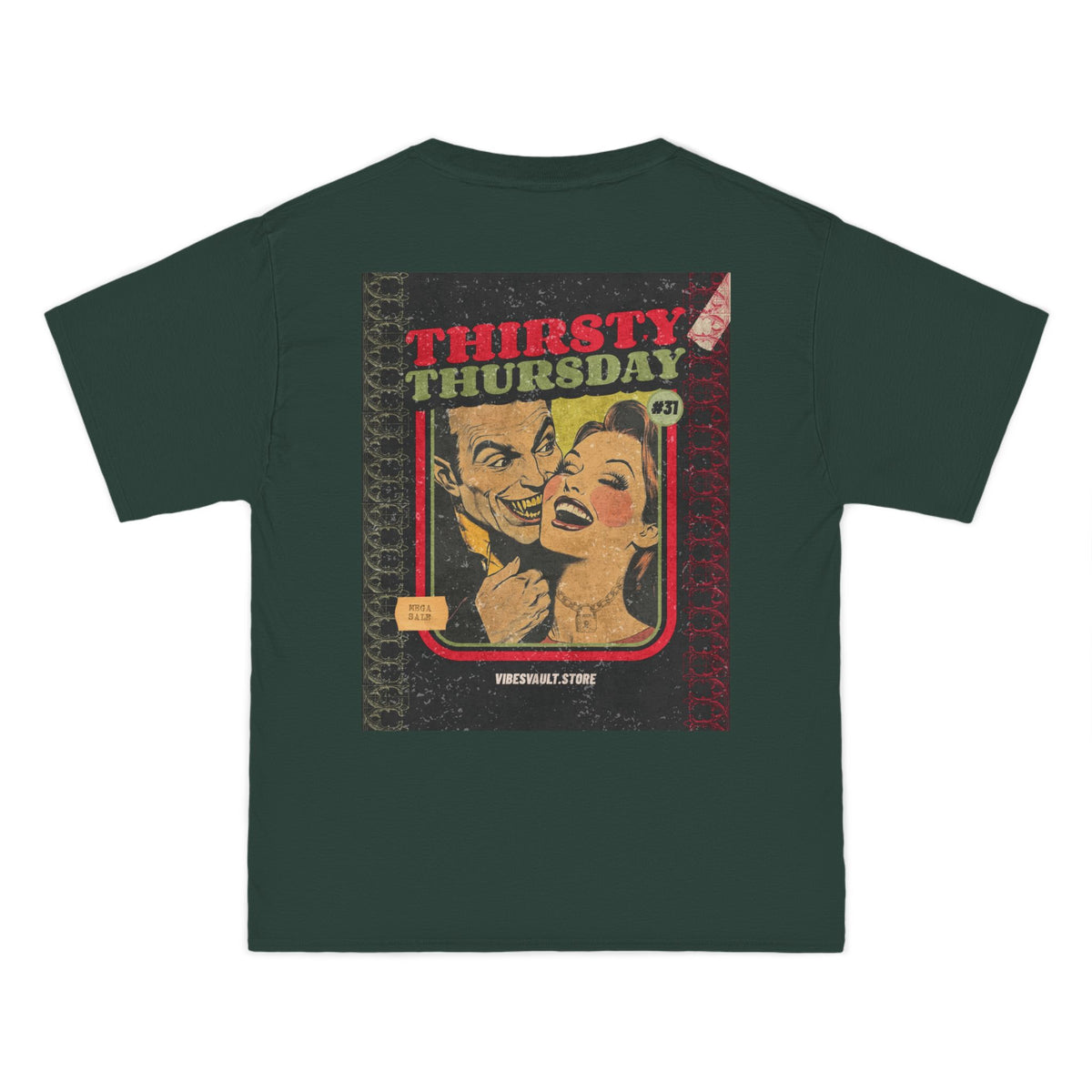 Vampire Thirsty Thursday Date Night - T-shirt Top - Retro Graphic Tee - Fall Halloween 2026