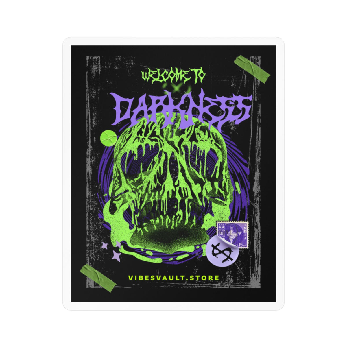 Welcome to Darkness Skull Kiss-Cut Vinyl Decal- Street Vibes — Halloween 2026
