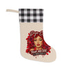 Rose Mosaic Portrait Christmas Stocking