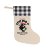 Skatepark Santa Christmas Stocking - 'You Did @ The SK8 Park' Plaid Cuff Holiday Stocking