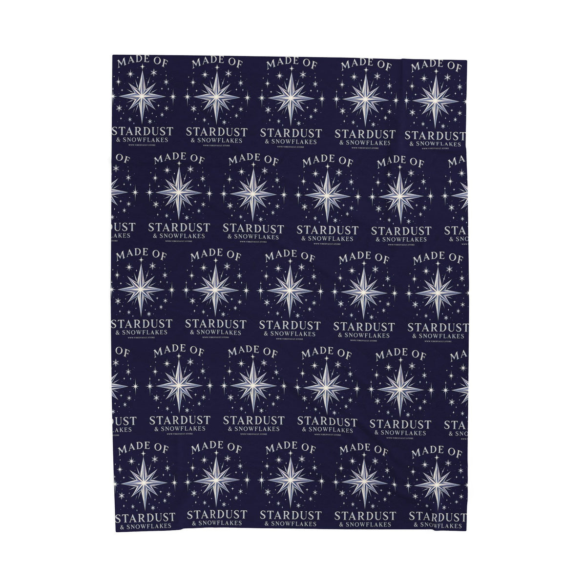 Stardust and Snowflakes Velveteen Plush Blanket