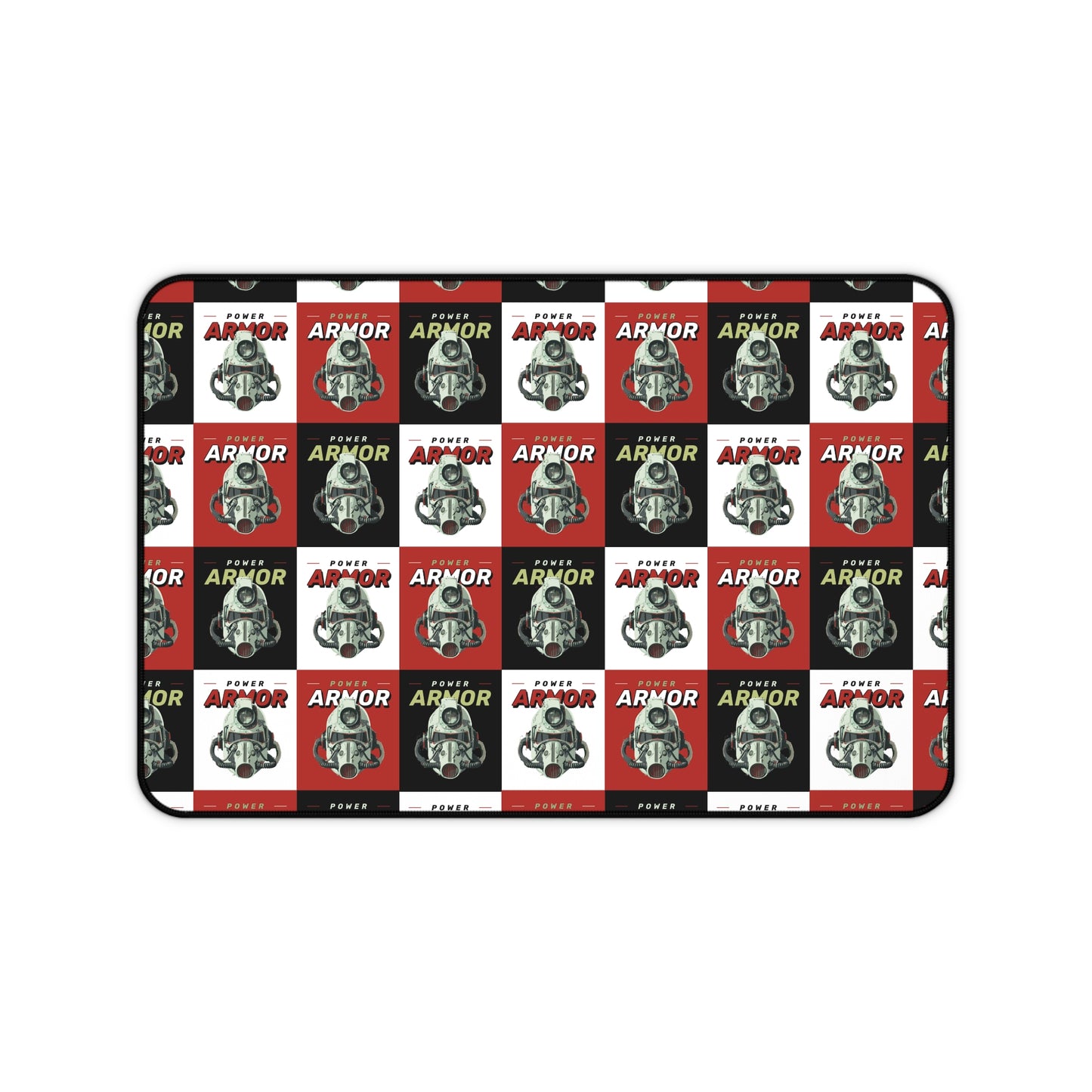 Fallout Power Armor Desk Mat — Retro Military Gaming Mouse Pad