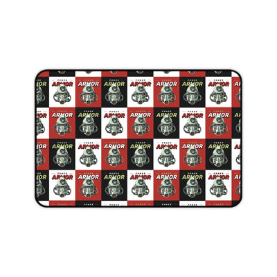 Fallout Power Armor Desk Mat — Retro Military Gaming Mouse Pad