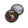 Date With Death Book Cover Badge- Dracula Pin Badge - Fall Halloween 2026