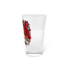 Red Roses Chrome Portrait Pint Glass 16oz