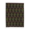 Velveteen Plush Blanket – Christmas Cactus “Saddle Up” Western Holiday Design