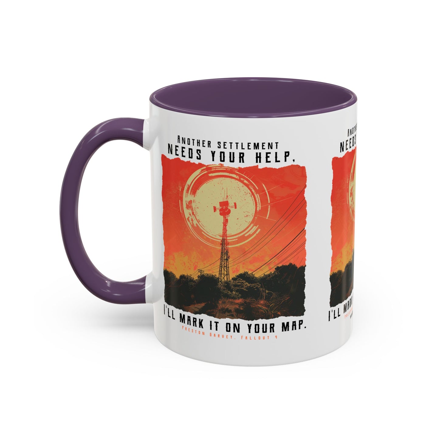 I'll Mark It On Your Map Fallout Coffee Mug — Vintage Radio Tower Accent Mug