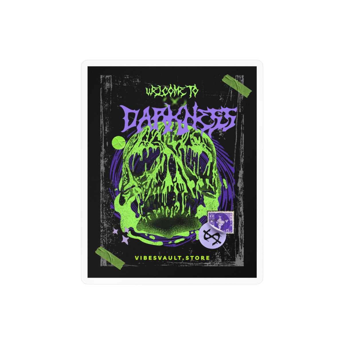 Welcome to Darkness Skull Kiss-Cut Vinyl Decal- Street Vibes — Halloween 2026