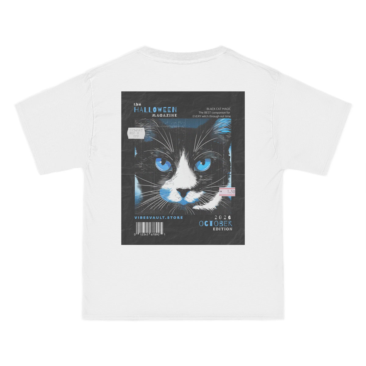 Haloween Magazine Cat Edition - T-shirt Top - Retro Fall Witch Wizard Magic -Graphic Tee - Fall Halloween 2026