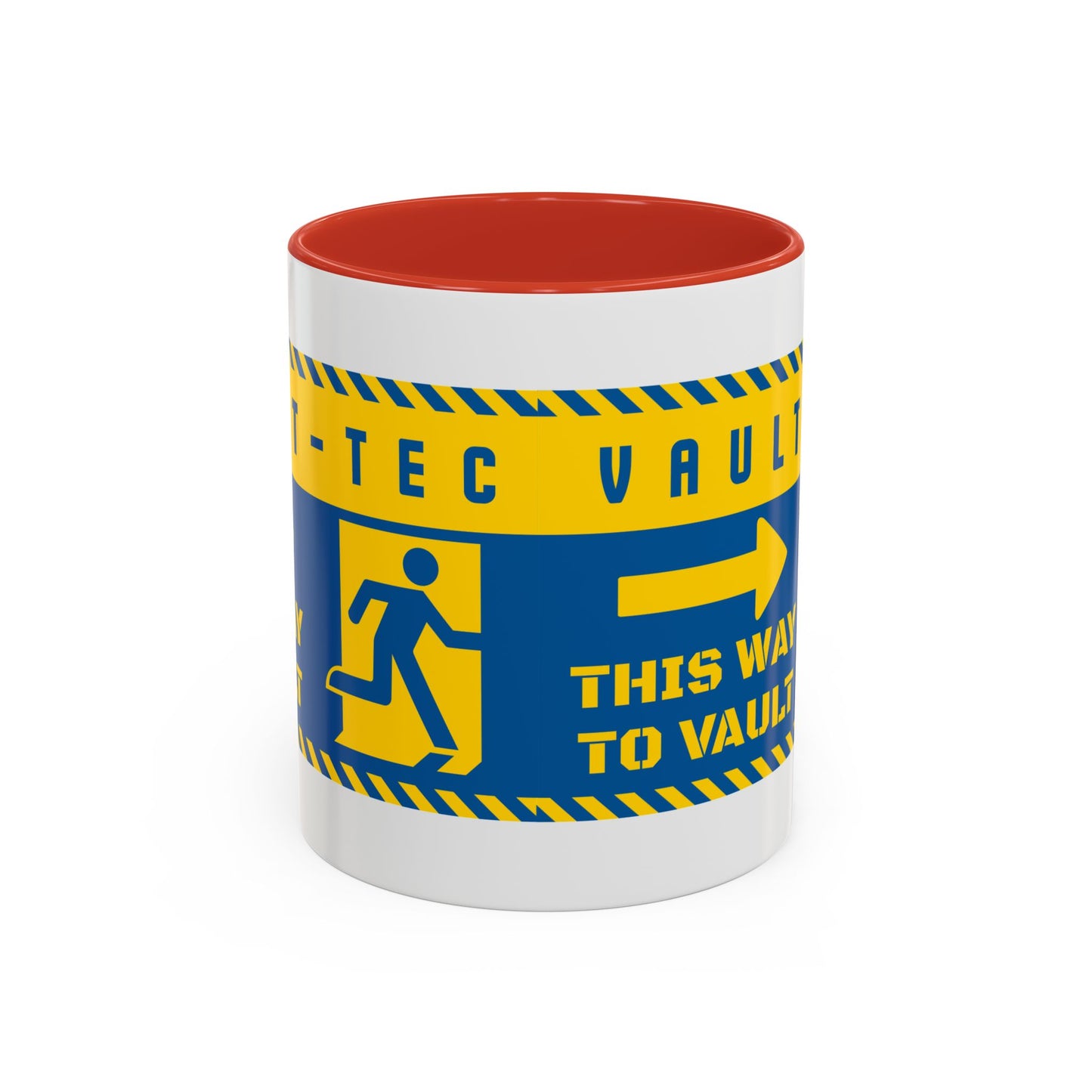 Vault-Tec 'This Way to Vault' Accent Coffee Mug — Fallout-Inspired Gamer Gift