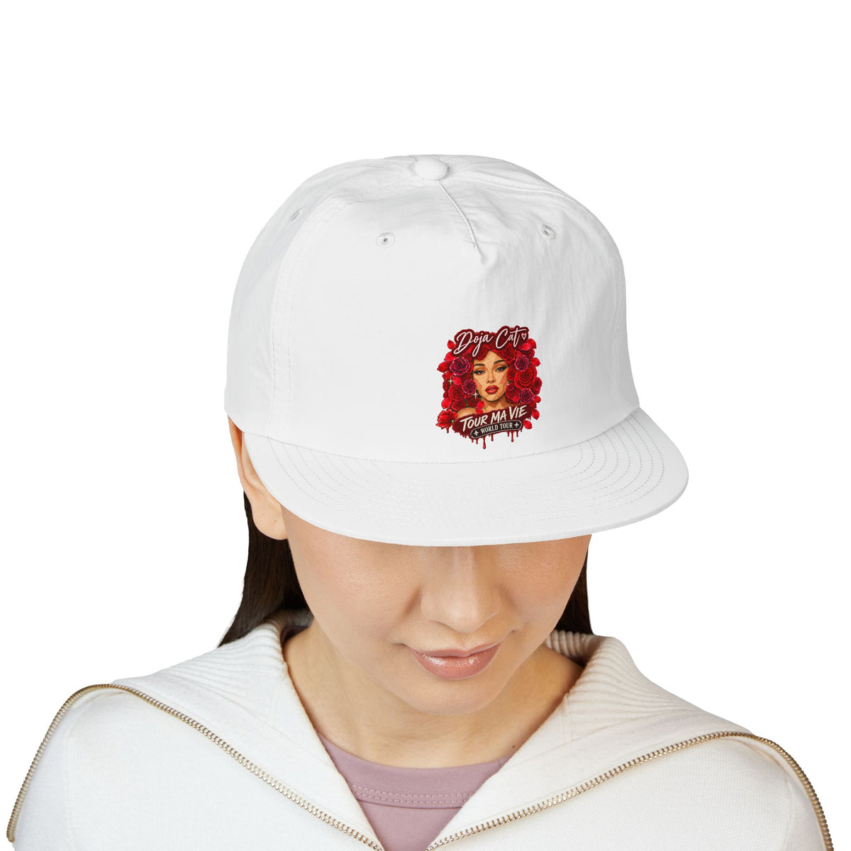 Rose Mosaic Portrait AS Colour Surf Cap