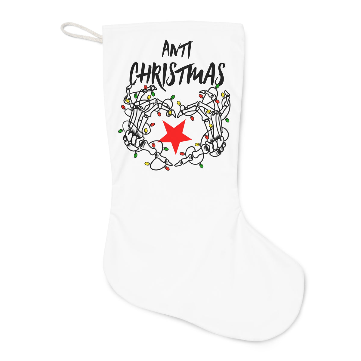 HOLIDAY Skeleton Heart Santa Stocking