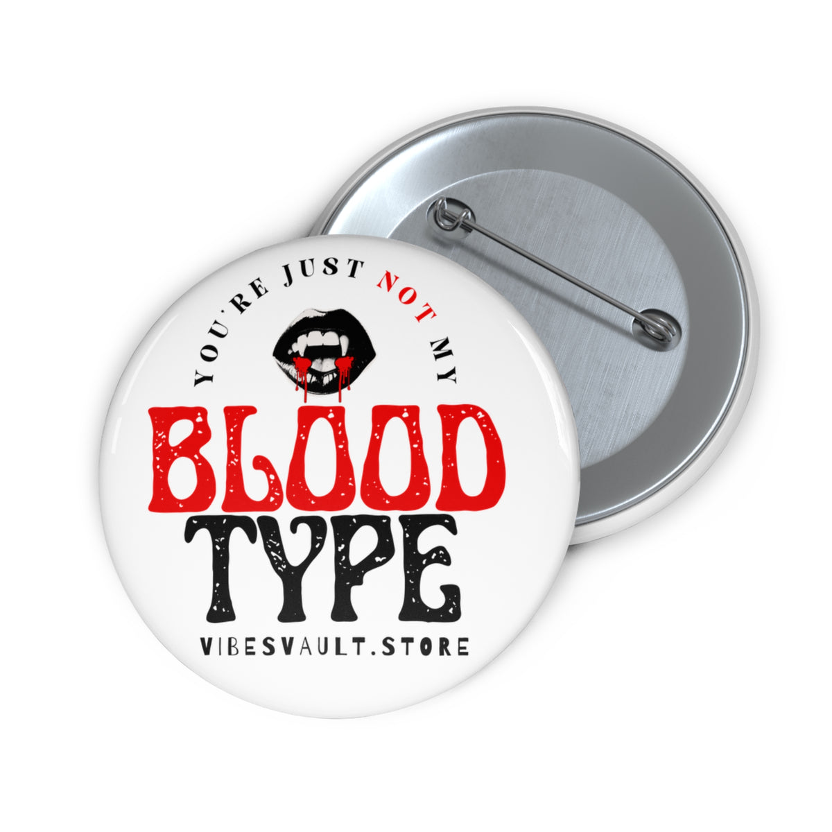 Copy of Pin Button — "You're Just My Blood Type" Vampire Heart Badge - Fall Halloween 2026