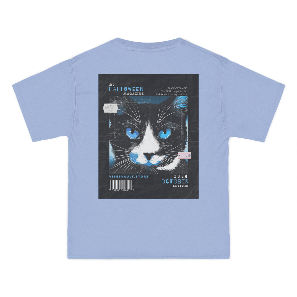 Haloween Magazine Cat Edition - T-shirt Top - Retro Fall Witch Wizard Magic -Graphic Tee - Fall Halloween 2026