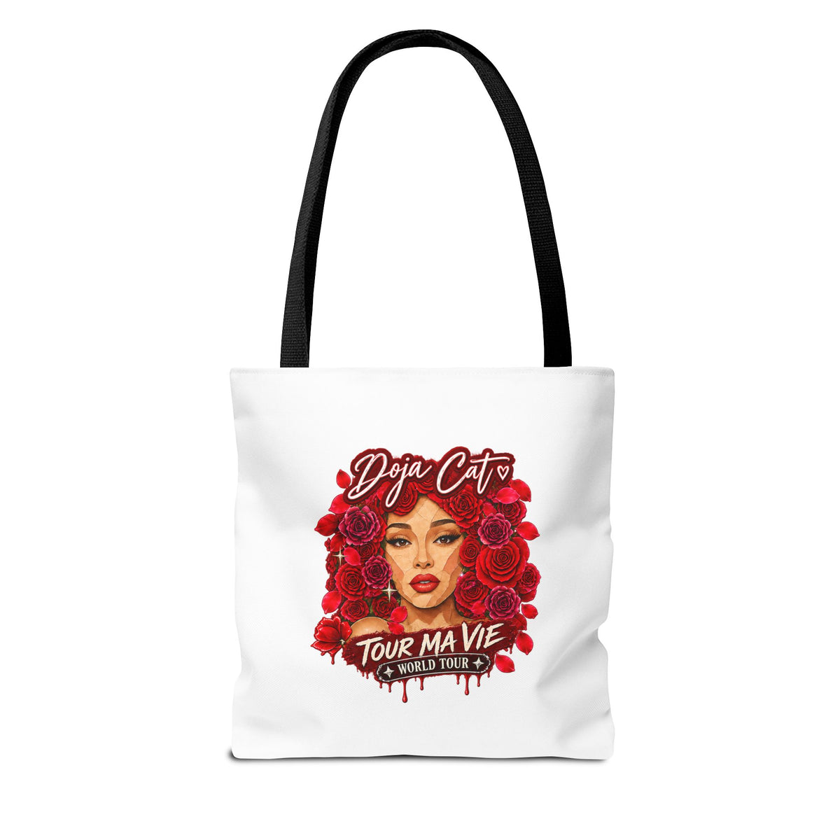 Rose Mosaic Portrait All-Over Print Tote Bag